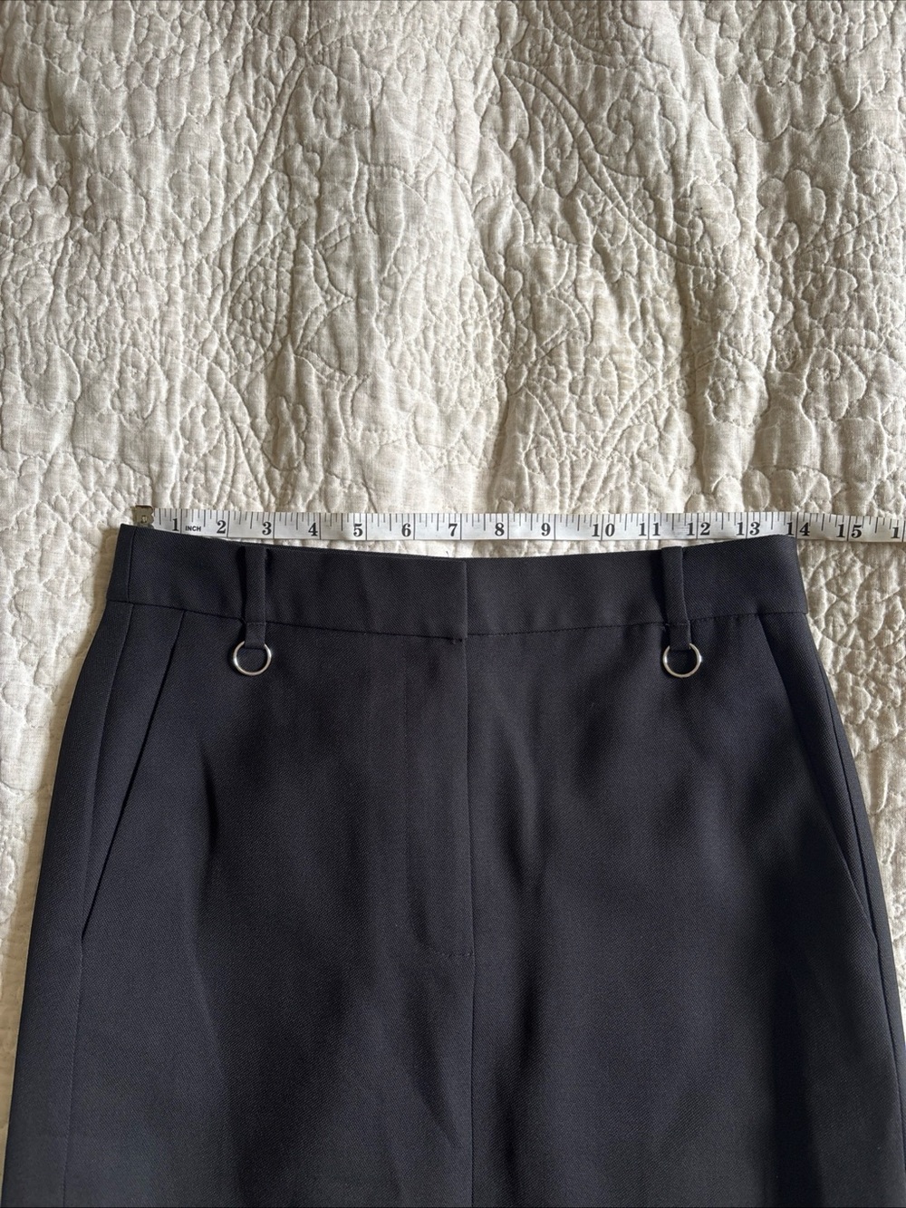 NWT Tibi Grain De Poudre Convertible Pleated Skirt Black Size 00 - Picture 10 of 15